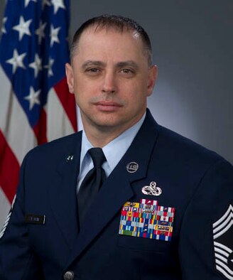 Chief Master Sgt. Richard Tallman, 660th Aircraft Maintenance Squadron superintendent.