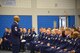 MCGHEE TYSON AIR NATIONAL GUARD BASE, Tenn. -  Chief Master Sgt. Conrad Dawes, enlisted space operations functional manager for Air Force Reserve Command, keynote speaker, addresses graduates attending NCO academy here, August 13, 2015, at the I.G. Brown Training and Education Center. (U.S. Air National Guard photo by Master Sgt. Jerry Harlan/Released)

