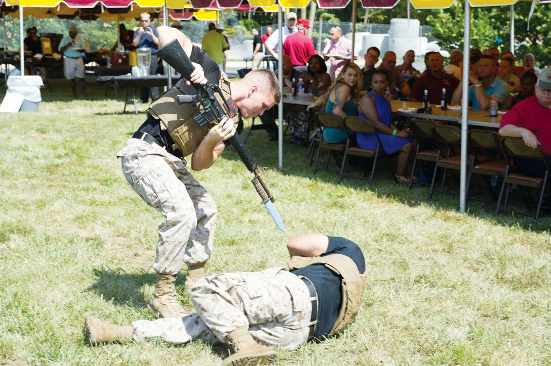 Sergeant Major of the Marine Corps annual picnic is hosted by Marine Corps Base Quantico Sergeant Major, Sgt. Maj. Gerald Saunders, on August 15, 2015 at the National Museum of the Marine Corps, Triangle, Va. (Official U.S. Marine Corps photo by Lance Cpl. Terry Miller/Not Released)