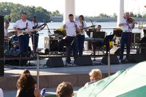On July 5, 2014, Free Country, the Marine Band's contemporary country music ensemble, performed at National Harbor in Maryland. (U.S. Marine Corps photo released/Gunnery Sgt. Amanda Simmons)
