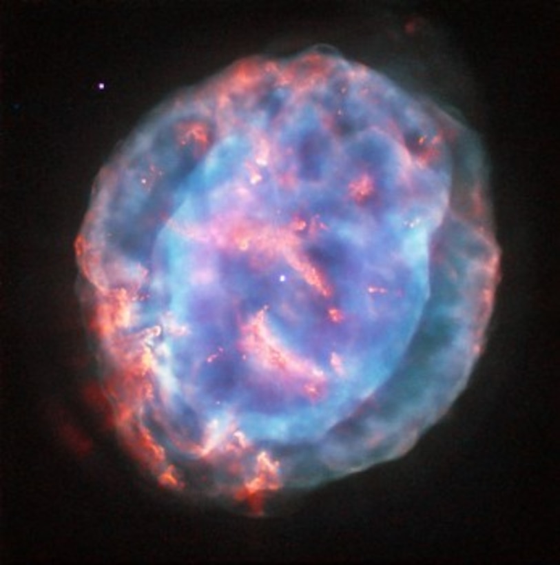 An image of NGC 6818, known as Little Gem Nebula. 