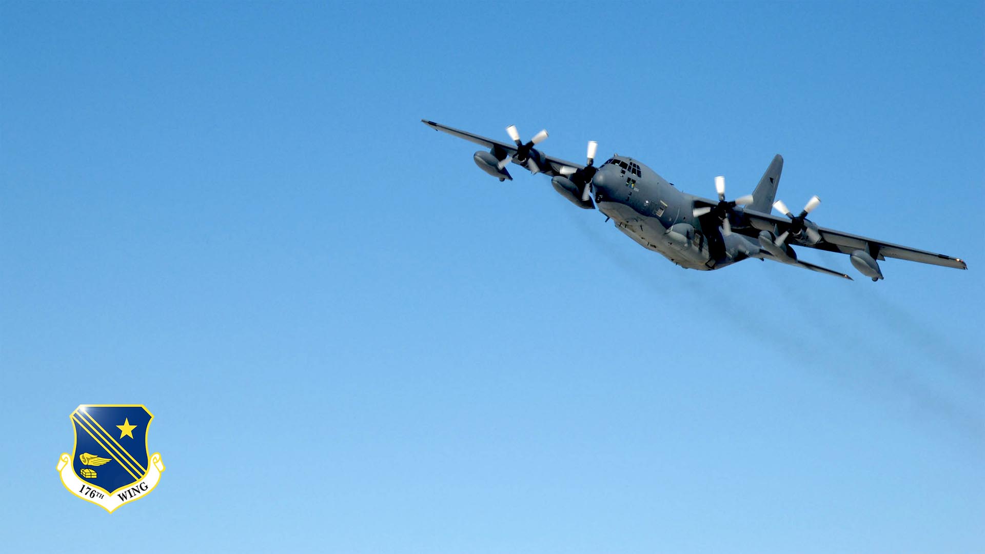 12 April 2007. A HC-130 in flight from the 211th Rescue Squadron, Alaska Air National Guard, Anchorage Alaska. Photo by Shannon Oleson, TSgt, AANG