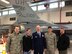 Members of the AEDC Aeropropulsion Combined Test Force pose with John Kelly (center) after his retirement ceremony in front of an F-16 Block 42+ with the F100-PW-229 engine from the 180th Fighter Wing, Ohio Air National Guard. Pictured from left are 1st Lt. Benjamin Hoff, Kyle Todd, CMSgt. John Kelly, 1st Lt. Michael Parmentier and Richard Walker. (Photo Provided)