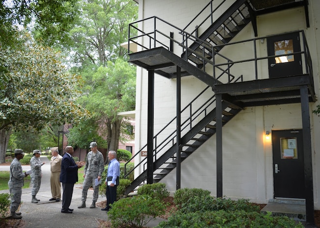 Kevin Walker, Defense Business Board member, conducts a Site Visit, August 20, 2015 at Joint Base Charleston – Air Base, S.C. The Defense Business Board provides the Secretary and Deputy Secretary of Defense, as well as other senior leaders, trusted independent and objective advice reflecting a private sector perspective on proven and effective best business practices for potential application to the Department. (U.S. Air Force photo/Staff Sgt. AJ Hyatt)