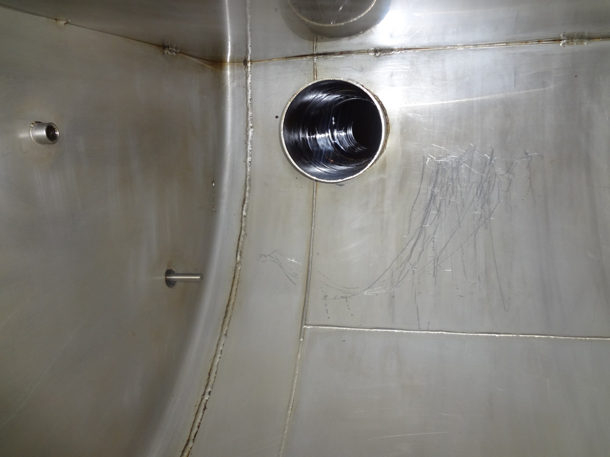 EcoSafe32 hydraulic fluid is being used to flush and fill the process air valve hydraulic systems at the ASTF C-Plant. This is what the inside of the valve looked like after one of the recent flushing and filtration operations. (Photo provided)