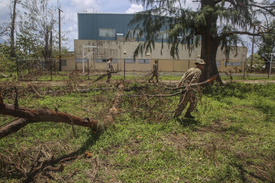 U.S. Marines Aid Saipan With Typhoon Relief Efforts