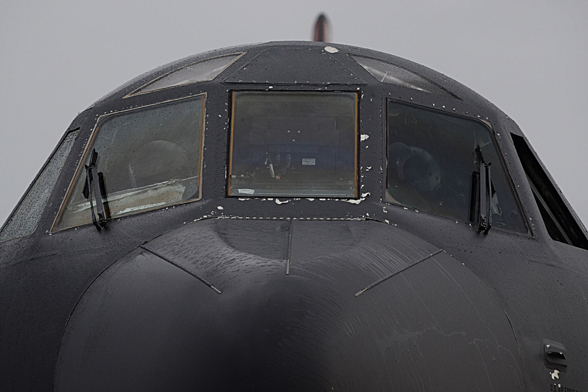 Pilots assigned to the 20th Expeditionary Bomb Squadron prepare their U.S. Air Force B-52 Stratofortress for launch Aug. 22, 2015, at Andersen Air Force Base, Guam. Bomber crews with the 20th EBS from Barksdale Air Force Base, Guam, are part of U.S. Pacific Command’s continuous bomber presence and support ongoing operations in the Indo-Asia-Pacific region. (U.S. Air Force photo by Staff Sgt. Alexander W. Riedel/Released)