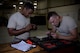Senior Airman Dawuud Gibson, and Staff Sgt. Orson Lyttle, both aerospace ground equipment technicians with the 36th Maintenance Squadron, assess screw thread on a damaged bolt Aug. 12, 2015, at Andersen Air Force Base, Guam. The AGE maintainers care for a variety of essential equipment used during aircraft maintenance and preflight operations. (U.S. Air Force photo by Staff Sgt. Alexander W. Riedel/Released)  