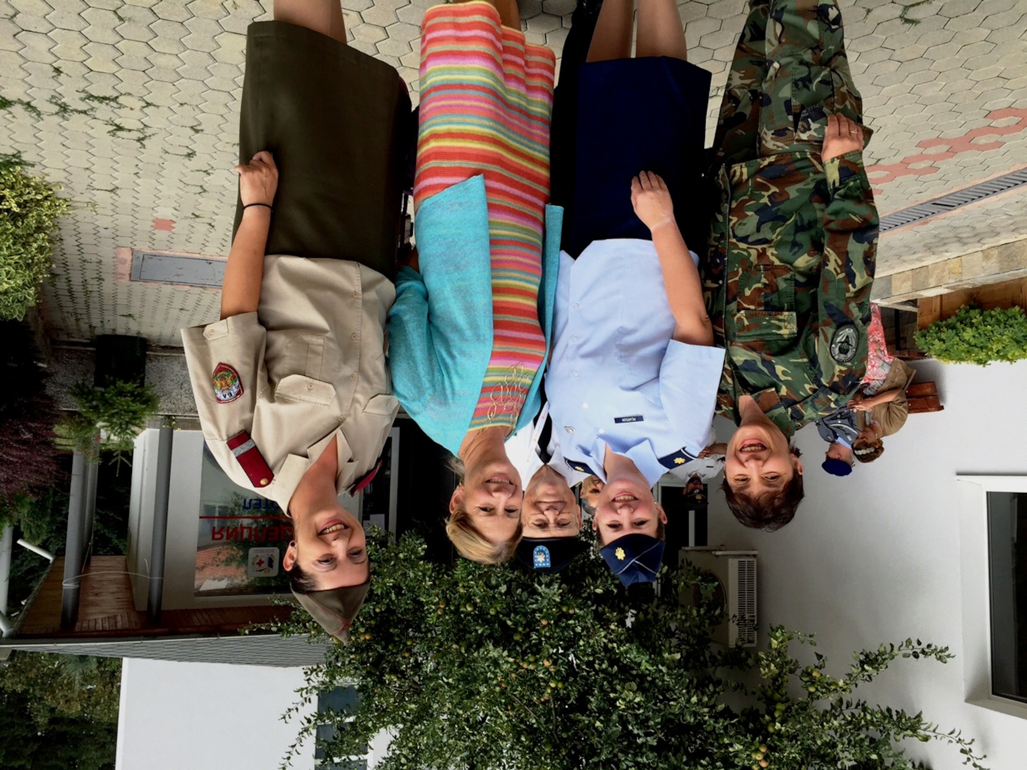 CIOR Language Academy 2015 - Instructors and students gather at the Bulgarian Red Cross Training Center in Lozen, Bulgaria, the site of the Inter-allied Confederation of Reserve Officers Language Academy 2015, prior to the graduation ceremony, Aug. 21, 2015. Students from NATO and Partnership for Peace countries spent two weeks learning and improving their skills in either English or French. (U.S. Air Force courtesy photo)
