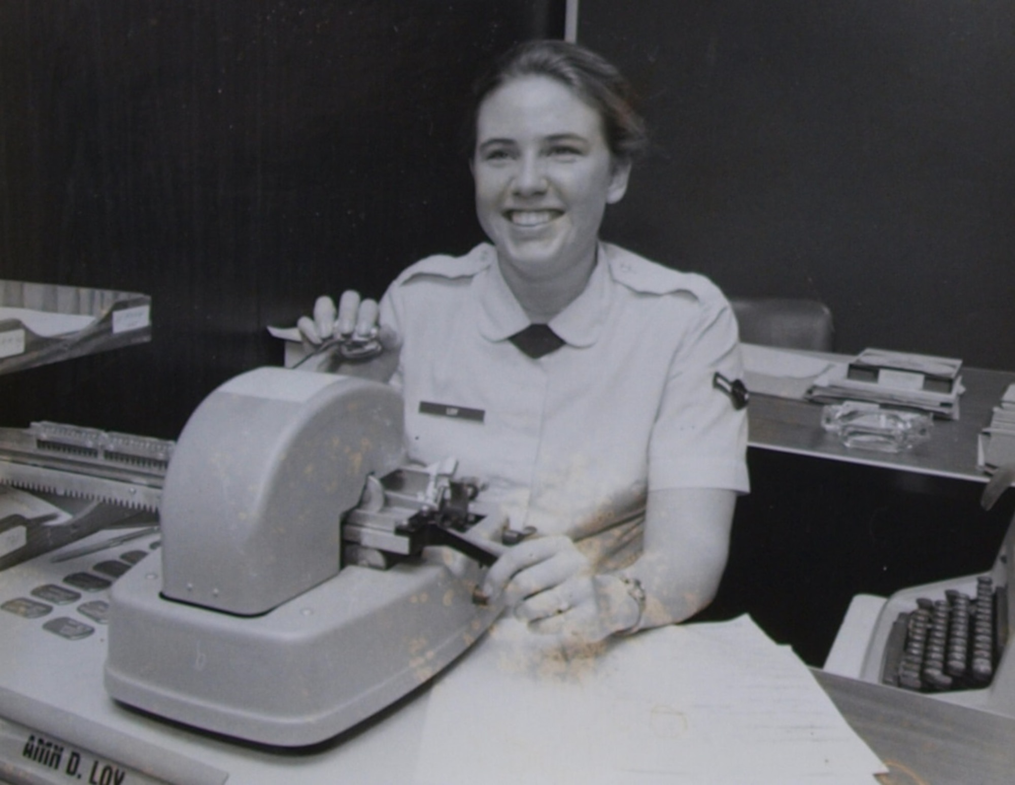 Airman Desiree Loy poses for a photo in this file image.  Loy, an inflight refueling specialist assigned to the 157th Air Refueling Group at Pease Air Force Base, N.H., was killed during a training flight at Beale AFB, Calif.,  Aug. 27, 1985. (N.H. Air National Guard photo)