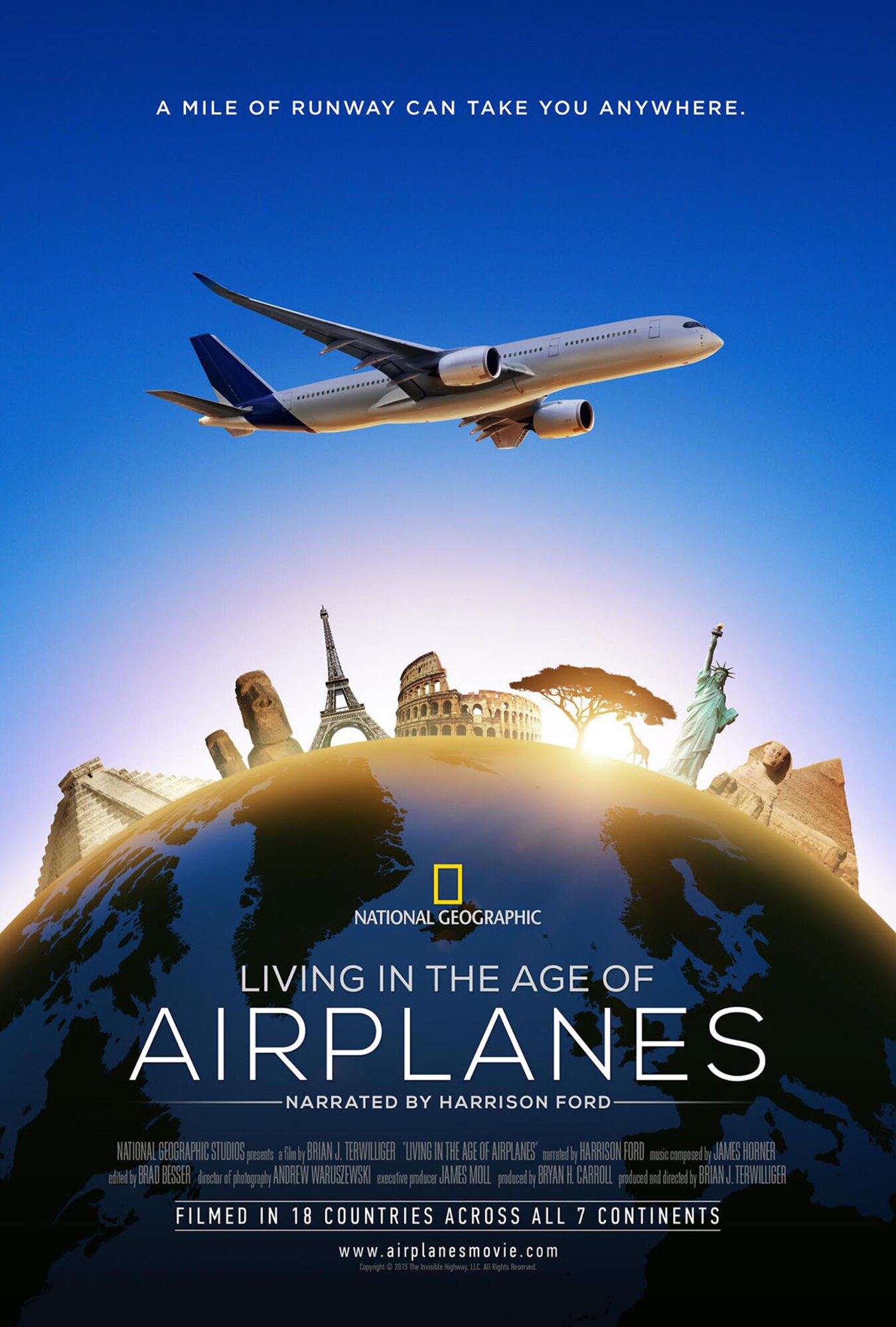 The National Geographic film "Living in the Age of Airplanes" will be added to the Air Force Museum Theatre’s daily schedule beginning Sept. 5, 2015.