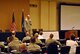 Air Force Services Activity commander Col. Marc Piccolo gives a talk at the AFSVA Force support squadron Commanders Training Event, hosted August 17-20, 2015, in San Antonio for FSS commanders and civilian leaders to learn about the present state of force support programs, future developments, innovation and network with each other. (U.S. Air Force photo/Master Sgt. Christian Michael/RELEASED)