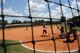 Lowndes High School Vikettes softball player, Zada McGillberry, bunts the ball during a  military appreciation softball game at Morris-Coats Field of Dreams, Valdosta, Ga., Aug. 22, 2015. The Vikettes went on to crush the Rutland High School Hurricanes 5-0. (U.S. Air Force photo by Andrea Jenkins/Released)