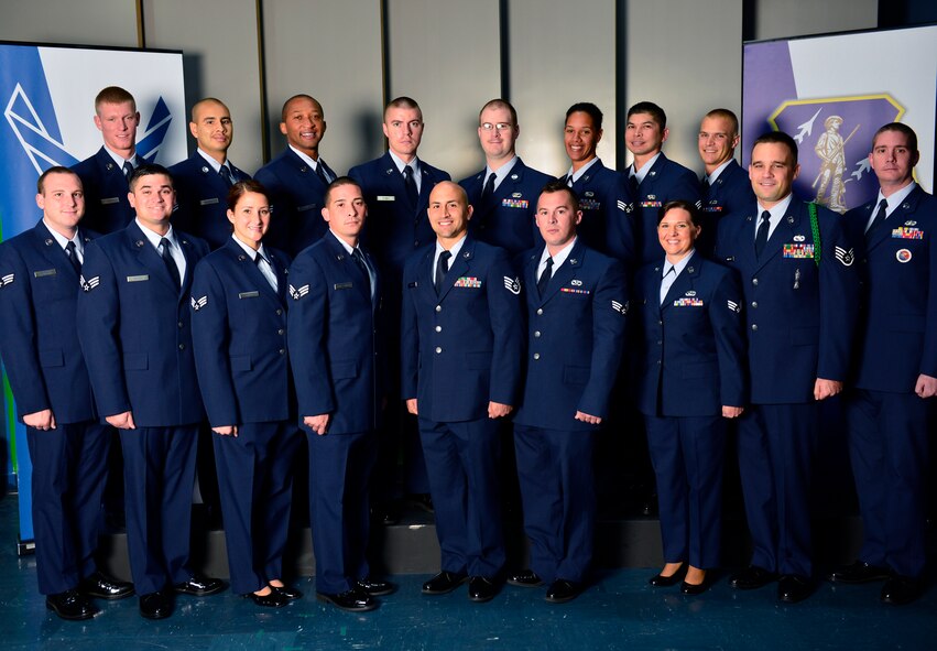 McGHEE TYSON AIR NATIONAL GUARD BASE, Tenn. - Airman Leadership School 14-7, D-Flight, assembles at the I.G. Brown Training and Education Center here, September 22, 2014. (National Guard photo by Master Sgt. Jerry Harlan/Released)