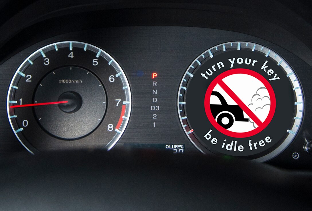 According to the Moody Air Force Base Instruction 31-204, “privately owned vehicles will not be left unattended with the ignition key in the vehicle or with the engine running.” Idling occurs when an engine is running while a vehicle is not in motion. When not actively driving, people idle their cars to either warm up the engine before driving or to deter possible wear and tear on the engine in situations that require frequent restarting. Engines warm twice as quickly when the vehicle is driven. According to the Hinkle Charitable Foundation, cutting down the action of idling can improve an individual’s car performance, save them money and reduce emitted hazardous fumes. For more information, call the 23d Wing Safety Office at 229-257-4680. (U.S. Air Force photo illustration by Airman 1st Class Greg Nash/Released)