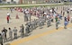 Families wait for loved ones to return from their deployment to Guam, at Barksdale Air Force Base, La., Aug. 24, 2015. Members of the 20th Bomb Squadron and the 2nd Maintenance Group were deployed in support of the continuous bomber presence in the Pacific region. (U.S. Air Force photo/Airman 1st Class Mozer O. Da Cunha)