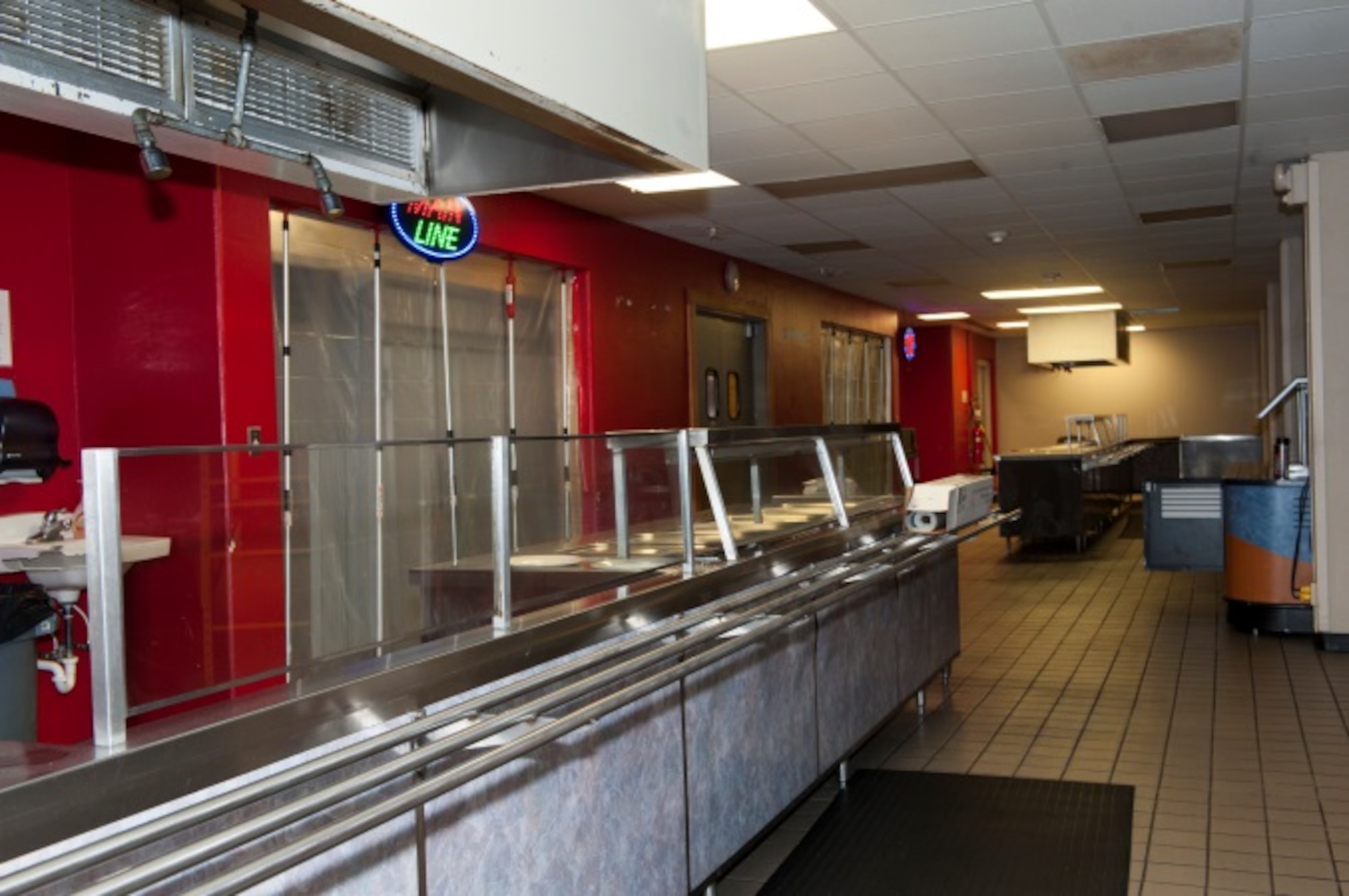 The Dakota Inn dining facility has been under construction since June 15th, 2015 and is scheduled to open in Dec. at Minot Air Force Base, N.D. Renovations for the DFAC include better food lines, improved flooring and larger sitting areas. (U.S. Air Force photo/Airman 1st Class Christian Sullivan)