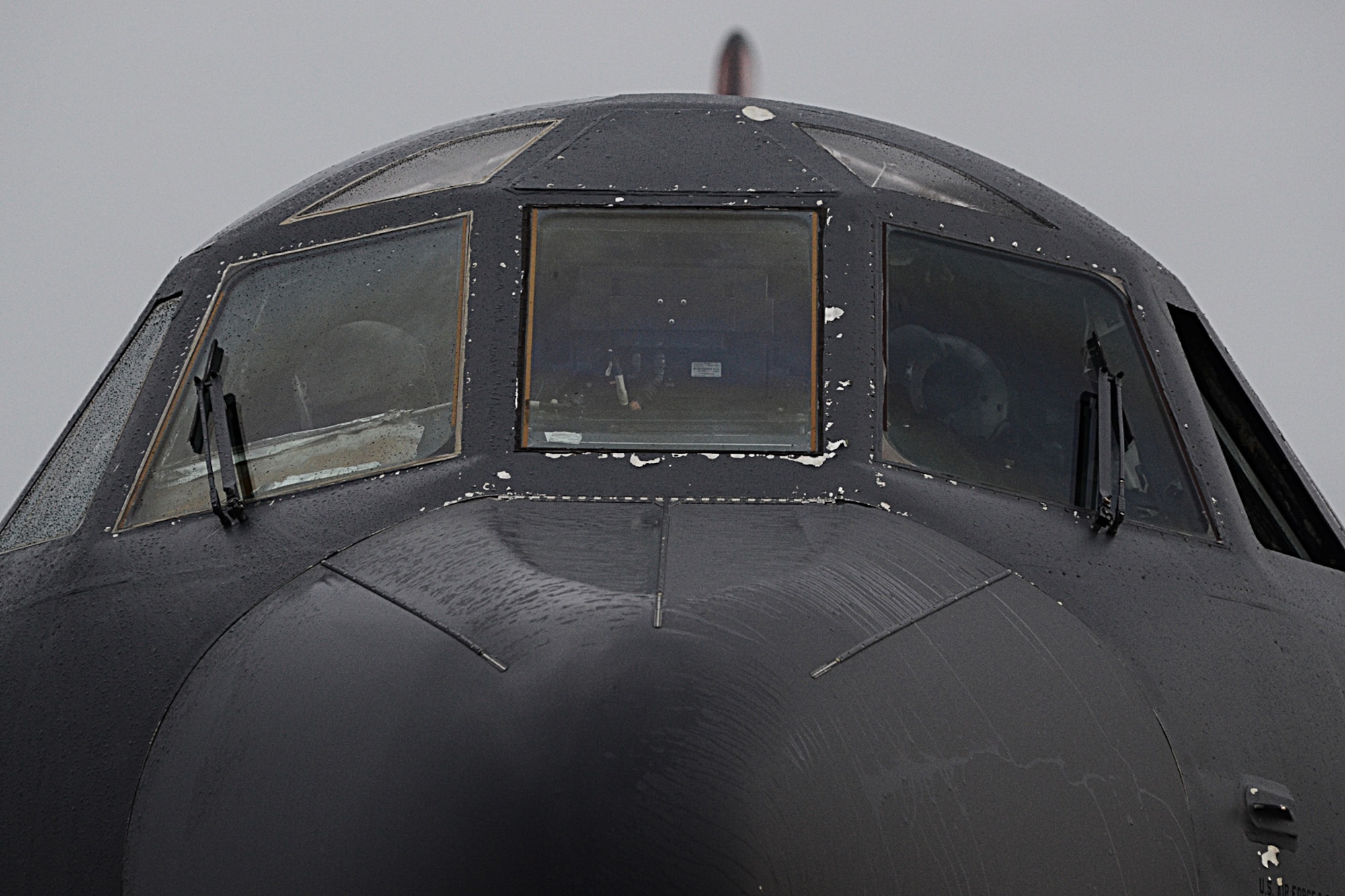 Pilots assigned to the 20th Expeditionary Bomb Squadron prepare their B-52 Stratofortress for launch Aug. 22, 2015, at Andersen Air Force Base, Guam. Bomber crews with the 20th EBS are part of U.S. Pacific Command’s continuous bomber presence and support ongoing operations in the Indo-Asia-Pacific region. (U.S. Air Force photo by Staff Sgt. Alexander W. Riedel/Released)