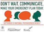 September is National Preparedness Month.