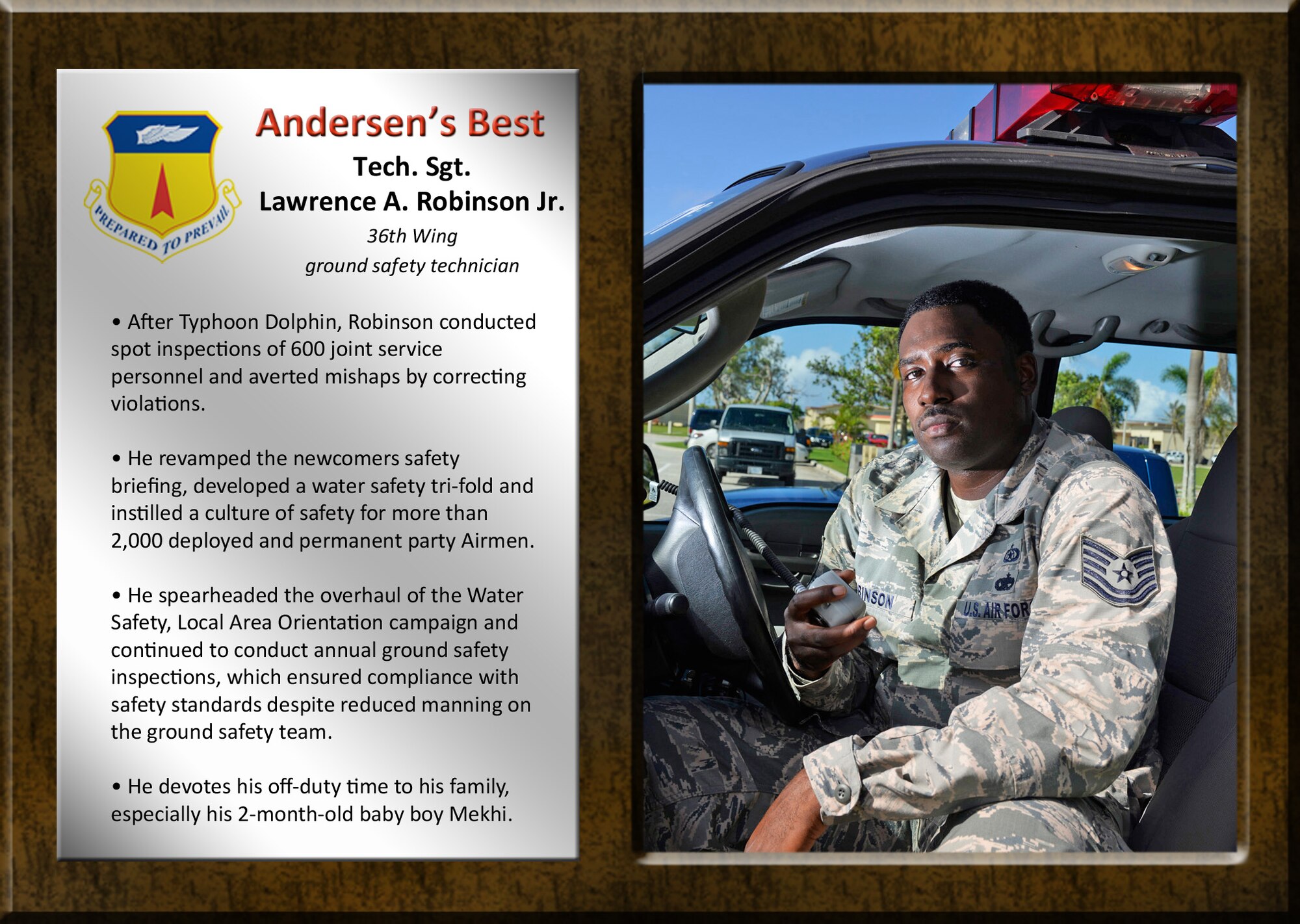 Team Andersen's Best: Tech. Sgt. Lawrence A. Robinson Jr.