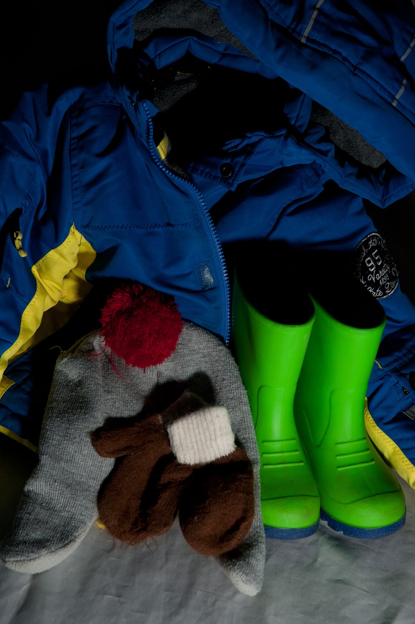 "Koats for Kids" is an annual program the Army Community Service Center on Joint Base Elmendorf-Richardson hosts allowing the JBER community to receive and exchange winter clothing to prepare for the winter season. The program collects winter clothing in good condition from September to October. The Army Community Service Center encourages everyone to go through closets and find unneeded winter items to donate. (U.S. Air Force photo/Senior Airman Tammie Ramsouer)