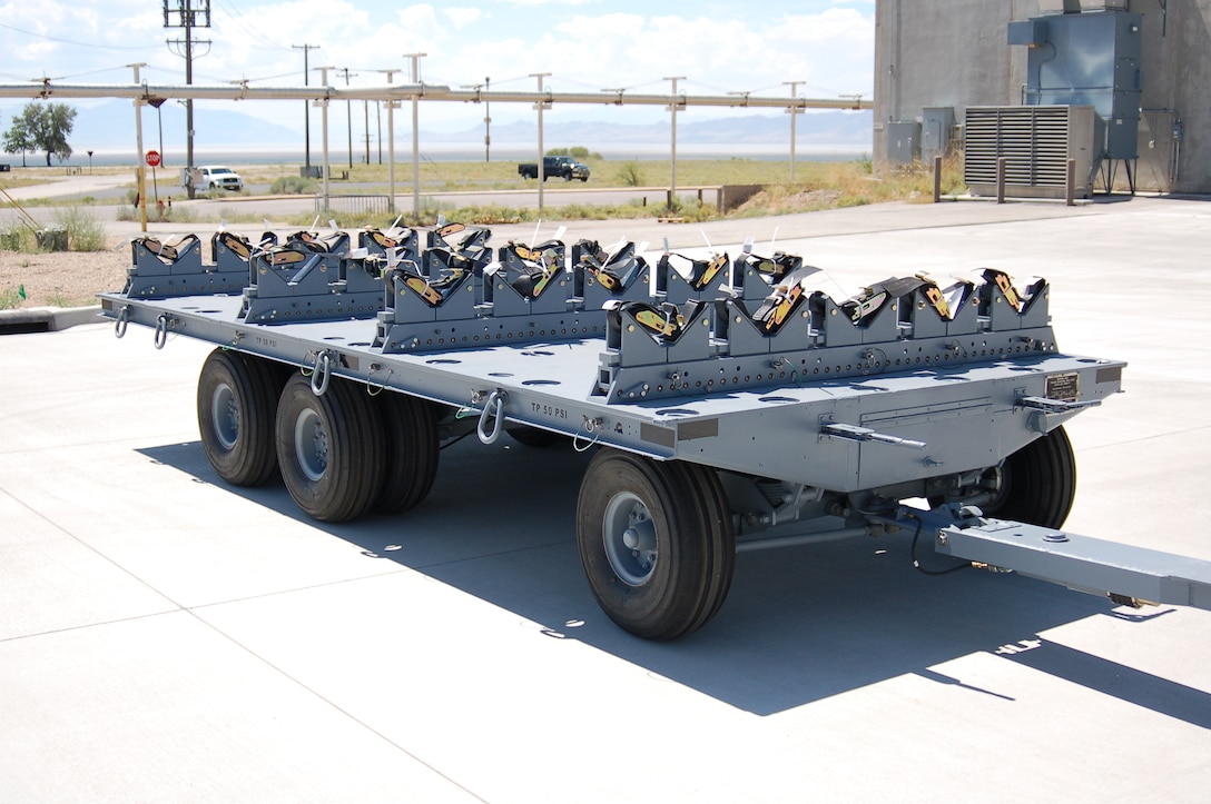 The Ogden ALC is saving money with the overhaul of the MHU-110/M munitions trailer. The munitions trailers are being overhauled and restored by the 526th Electronics Maintenance Squadron.(Air Force photo)