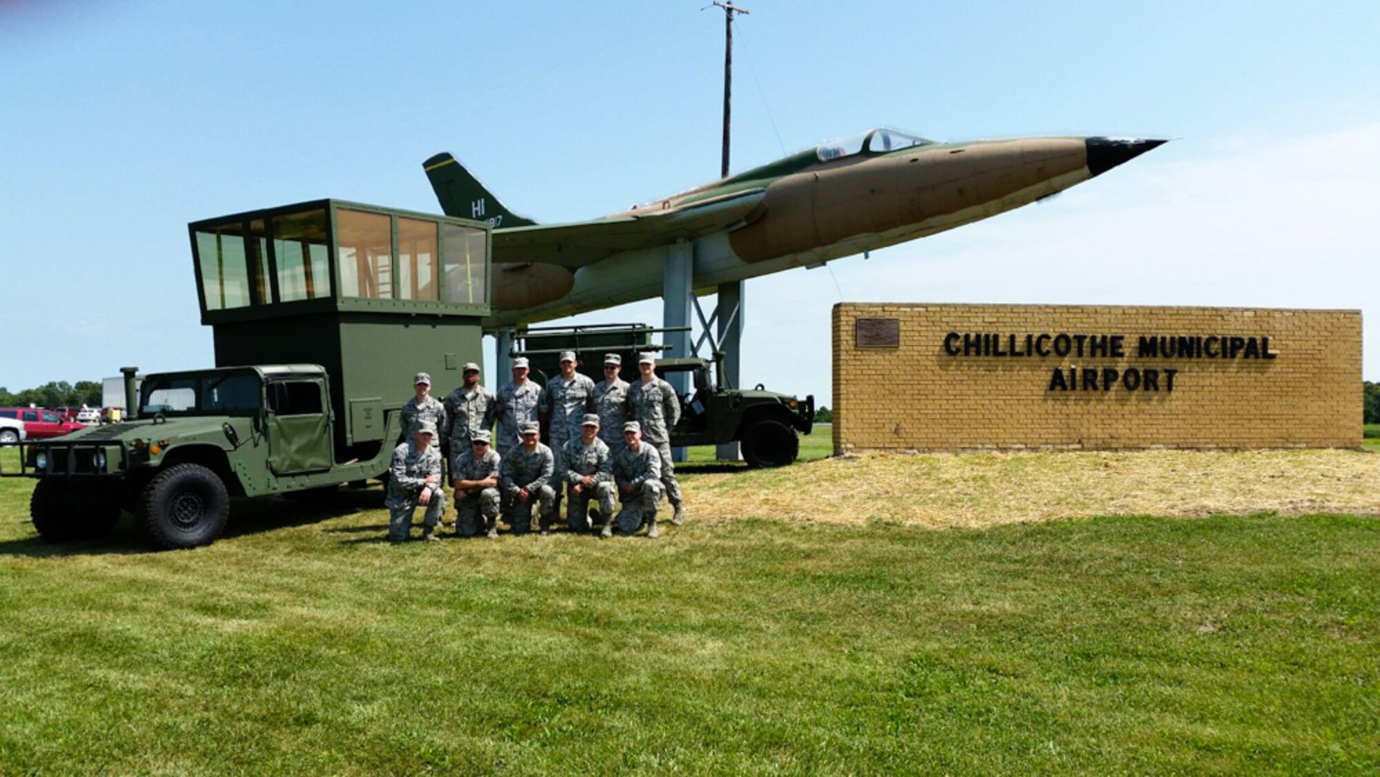 U.S. Airmen from the 241st Air Traffic Control Squadron, Missouri Air National Guard, attended an air show in Chillicothe, Mo., on Aug. 22, 2015. (U.S. Air National Guard photo by Capt. Ben Hedley).