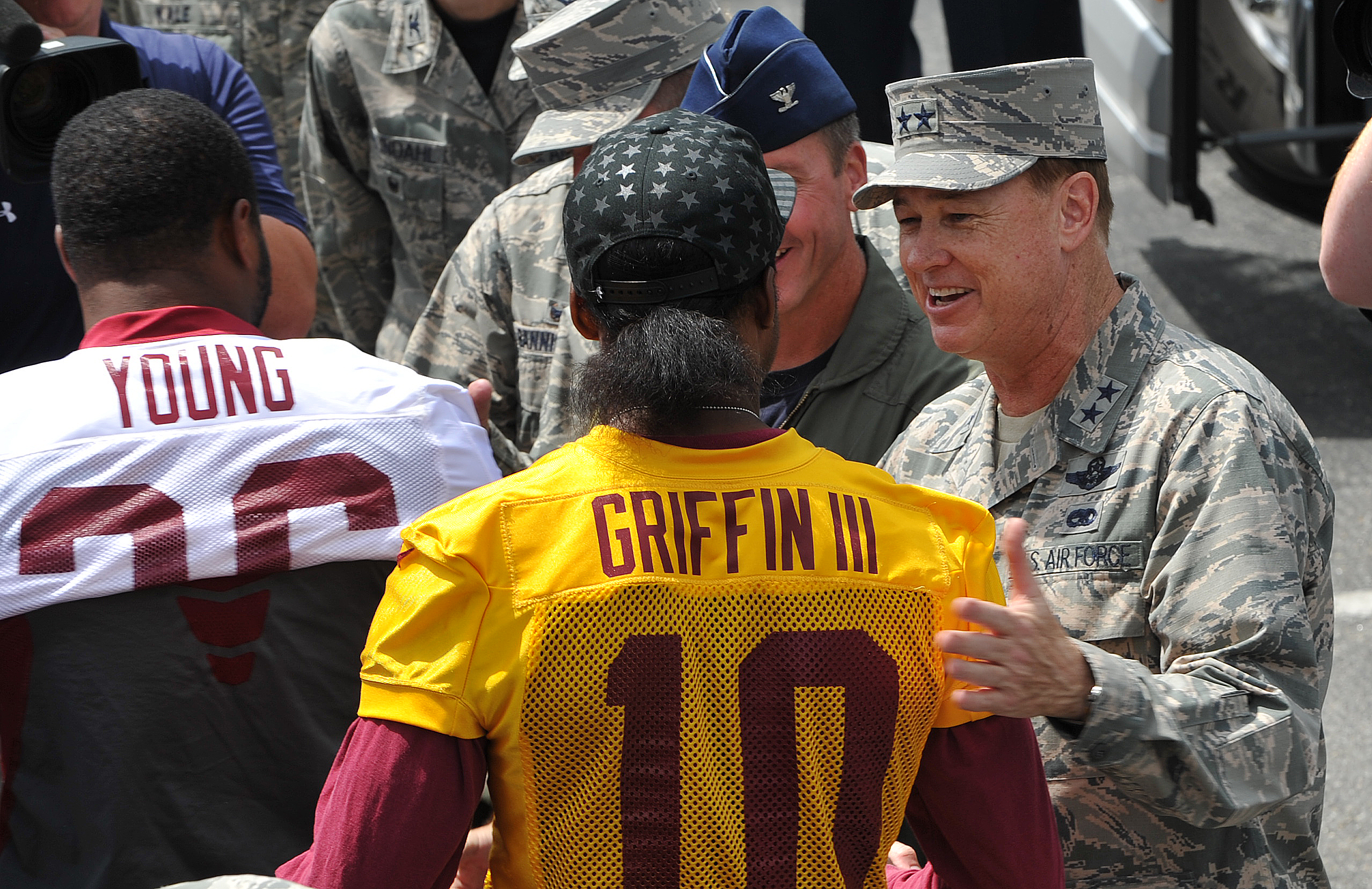 Washington Redskins conduct a walkthrough practice at JBA Air