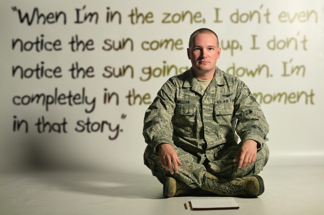 Air Force Senior Airman Brian McLean, a Future Operations Flight staff instructor with the 11th Space Warning Squadron, is the main point of contact for highly elliptical orbit satellite training and operations and in his spare time he writes short fiction. 