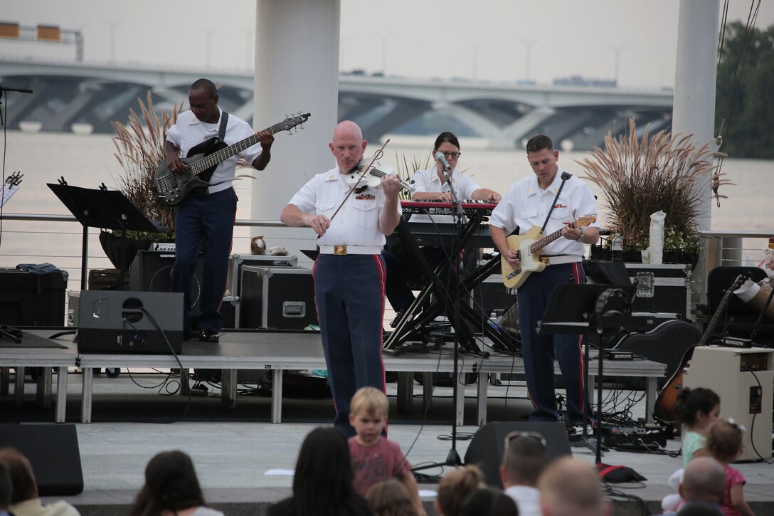 On Aug. 29, 2015, Free Country performed at National Harbor in Maryland. (U.S. Marine Corps photo by Master Sgt. Kristin duBois/released)
