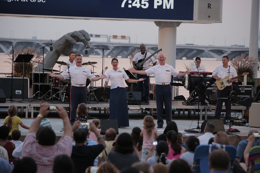 On Aug. 29, 2015, Free Country performed at National Harbor in Maryland. (U.S. Marine Corps photo by Master Sgt. Kristin duBois/released)