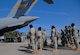 Soldiers of the 414th Chemical Brigade load an Air Force Reserve Boeing C-17 Globe master III of the 315th Air Wing in Charleston, S.C., for transport to Fort McCoy, Wis., Aug. 15, 2015, in support of Operation Red Dragon. Red Dragon is a Civil Defense readiness exercise, which incorporates Army Reserve and National Guard Soldiers with civilian first responder agencies such as fire departments, police departments and hospitals to improve capabilities in large-scale chemical defense operations.