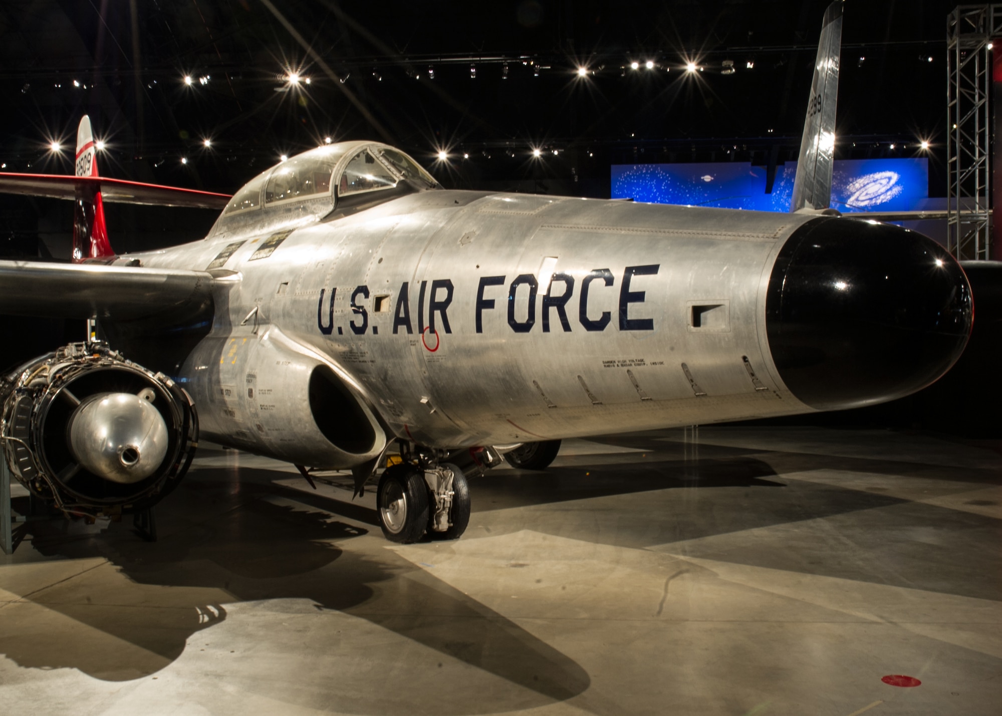 DAYTON, Ohio -- Northrop F-89J Scorpion in the Cold War Gallery at the National Museum of the United States Air Force. (U.S. Air Force photo) 
