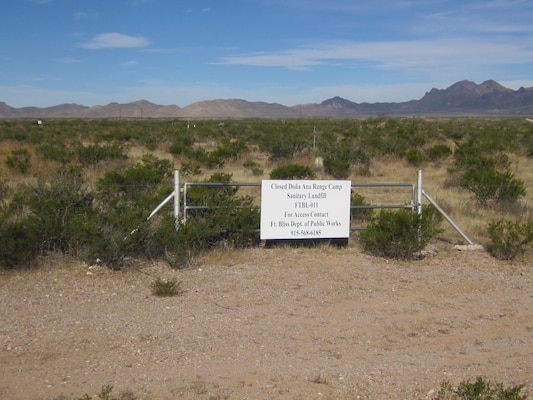 Shown here is one of the landfills that USACE inspected in Ft. Bliss, Texas, as part of the reviews.