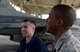 (Right) U.S. Air Force Master Sgt. Alvin Edmunds, 720th Operation Support Squadron aircrew flight equipment air advisors program manager, talks with (Left) Airman 1st Class Adam Armstrong, 20th Aircraft Maintenance Squadron, 55th Aircraft Maintenance Unit aircraft maintainer, about his job and his mission with the F-16CM Fighting Falcon at Shaw Air Force Base, S.C., Aug. 28, 2015. Edmunds and other senior NCOs in the Top 3 talked with maintainers about the positives and negatives that came with their job, and mentored them through any difficulties they may be facing.  (U.S. Air Force photo by Airman 1st Class Christopher Maldonado/Released)