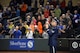 U.S. Air Force Staff Sgt. Geoffrey Fisher, Heartland of America Band vocalist, sings God Bless America during the seventh inning stretch of military appreciation night at Werner Park on Aug. 28, Papillion Nebraska.  Werner Park is home to the Omaha Storm Chasers. (U.S. Air Force photo by Josh Plueger/Released)