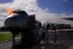 Two firefighters from the Songtan fire station followed by Staff Sgt. Michael White, a 51st Civil Engineer Squadron crew chief, enter a training aircraft to perform a fire extinguishing exercise Aug. 26, 2015, at Osan Air Base, South Korea. Firefighters from the 51st CES recently hosted a fire training event and invited the local firefighters as well as firefighters from the South Korean air force to participate. (U. S. Air Force photo/Staff Sgt. Benjamin Sutton) 
