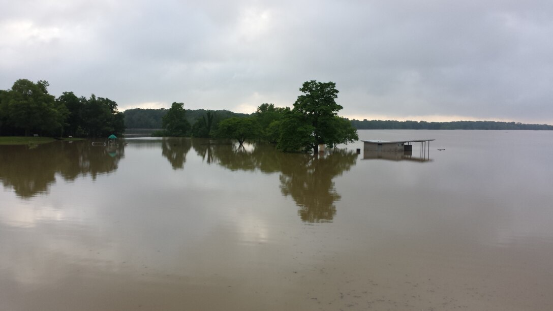Rainfall, including remnants of Tropical Storm Bill, caused Roush Lake to reach a near-record pool.