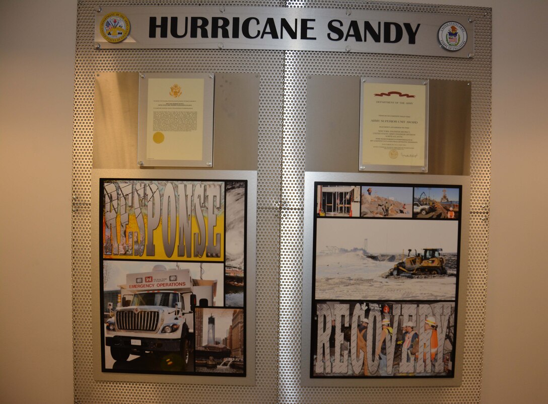 The U.S. Army Corps of Engineers was recently awarded the Army Superior Unit Award for excellence in recovery and restoration efforts after Hurricane Sandy in fall 2012.