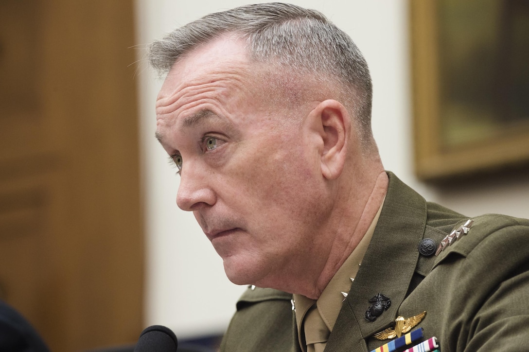 Marine Corps Gen. Joseph F. Dunford Jr., chairman of the Joint Chiefs of Staff, testifies before the House Armed Services Committee in Washington, D.C., Dec. 1, 2015. DoD photo by Army Staff Sgt. Sean Harp