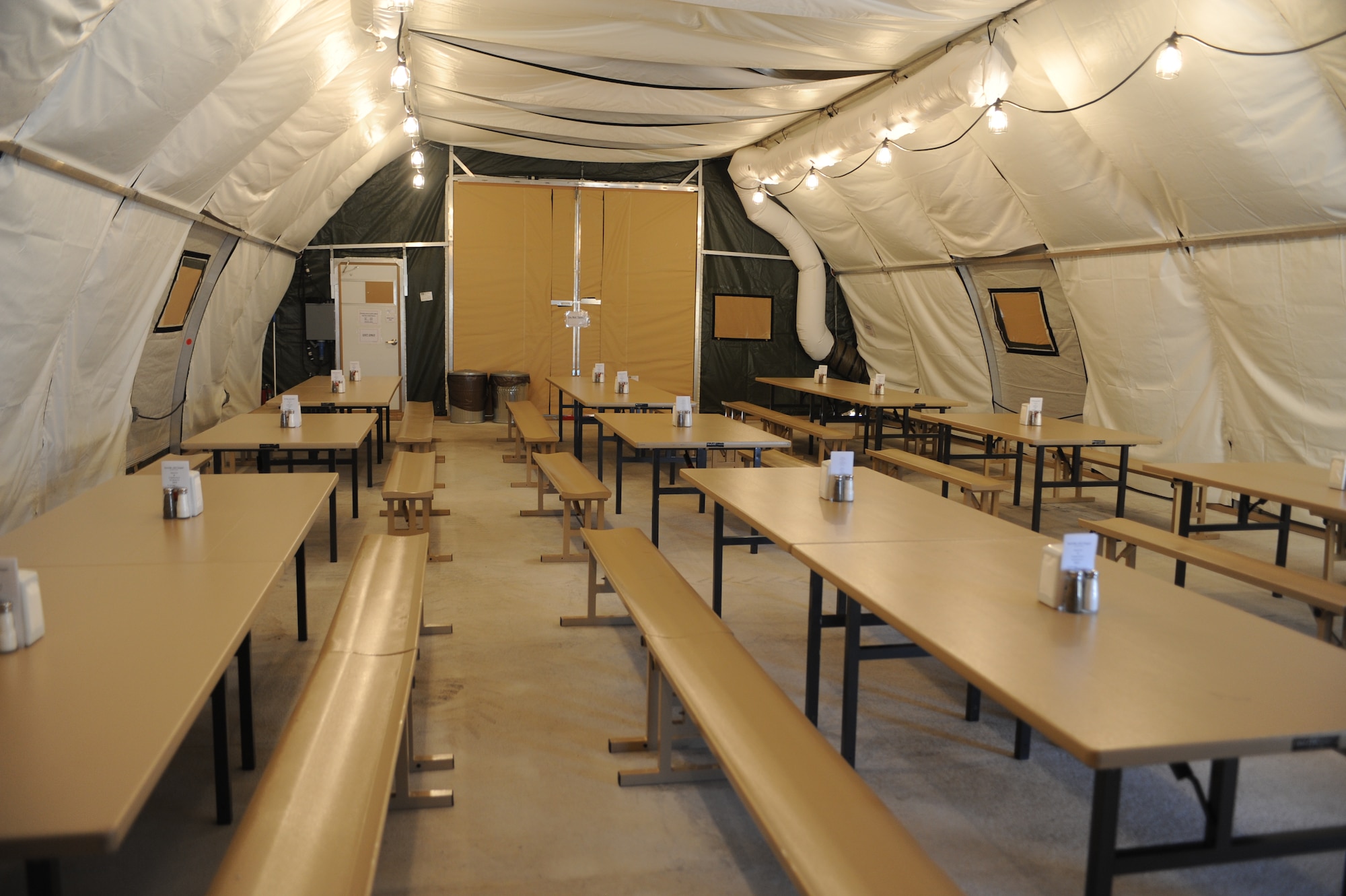 The 39th Air Base Wing opened a new dining facility, Nov. 20, 2015 to accommodate service members deployed to Incirlik Air Base, Turkey in support of Operation Inherent Resolve. The $700, 000 facility can feed up to 800 service members. (U.S. Air Force photo by Airman 1st Class Daniel Lile/Released)