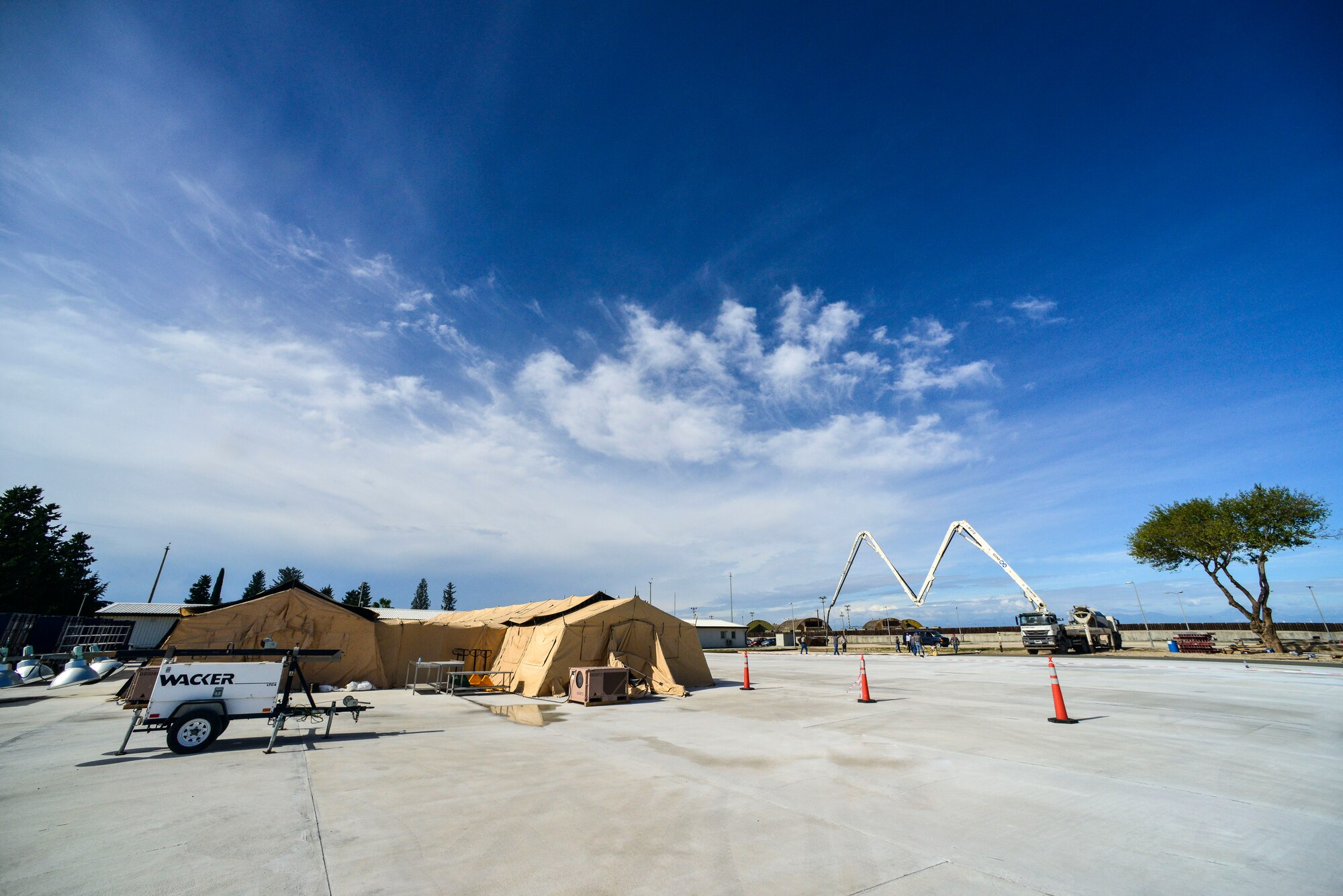 The 39th Air Base Wing opened a new dining facility to accommodate service members deployed to Incirlik Air Base, Turkey in support of Operation Inherent Resolve. The facility cost $700,000 and took approximately two weeks to complete. (U.S. Air Force photo by Airman 1st Class Cory W. Bush/Released)