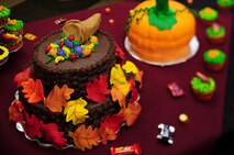 Desserts are laid out as part of the Thanksgiving meal at Whiteman Air Force Base, Mo., Nov. 26, 2015. The luncheon was open to retirees, service members and their families. (U.S. Air Force photo by Airman 1st Class Jazmin Smith)