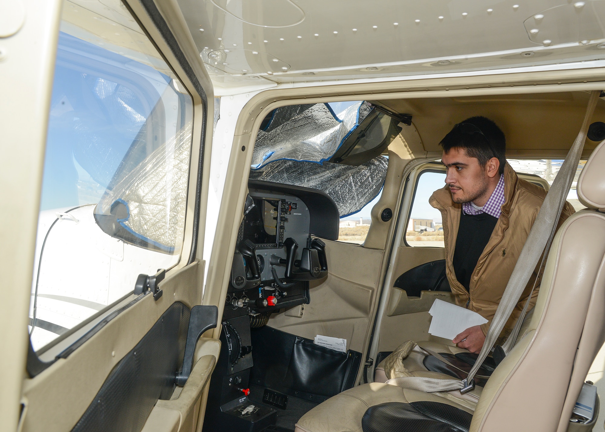 Attendees of the Aero Club Open House got up close looks at the aircraft available to fly.(U.S. Air Force photo by Rebecca Amber)
