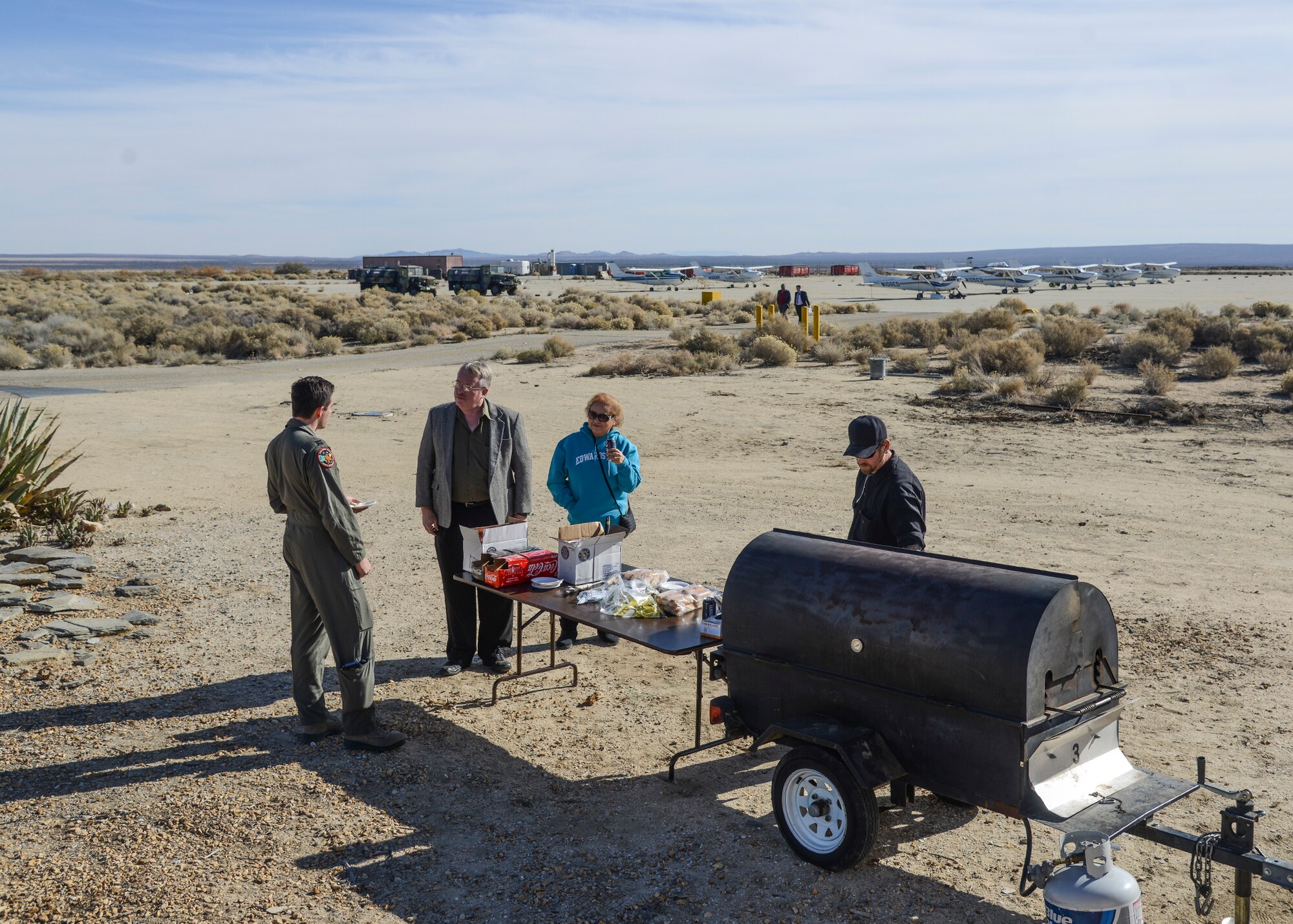 The Aero Club offered a free hotdog lunch during their open house Nov. 30. (U.S. Air Force photo by Rebecca Amber)