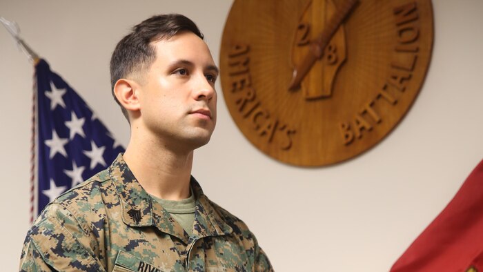 Sgt. Ian Rivera, an intelligence analyst with Headquarters Company, 2nd Battalion, 8th Marine Regiment, is responsible for the rescue of two people, including an Army captain, during a vehicular accident that occurred on Interstate 95, Nov. 25, 2015. Rivera is a native of Virginia Beach, Va. 