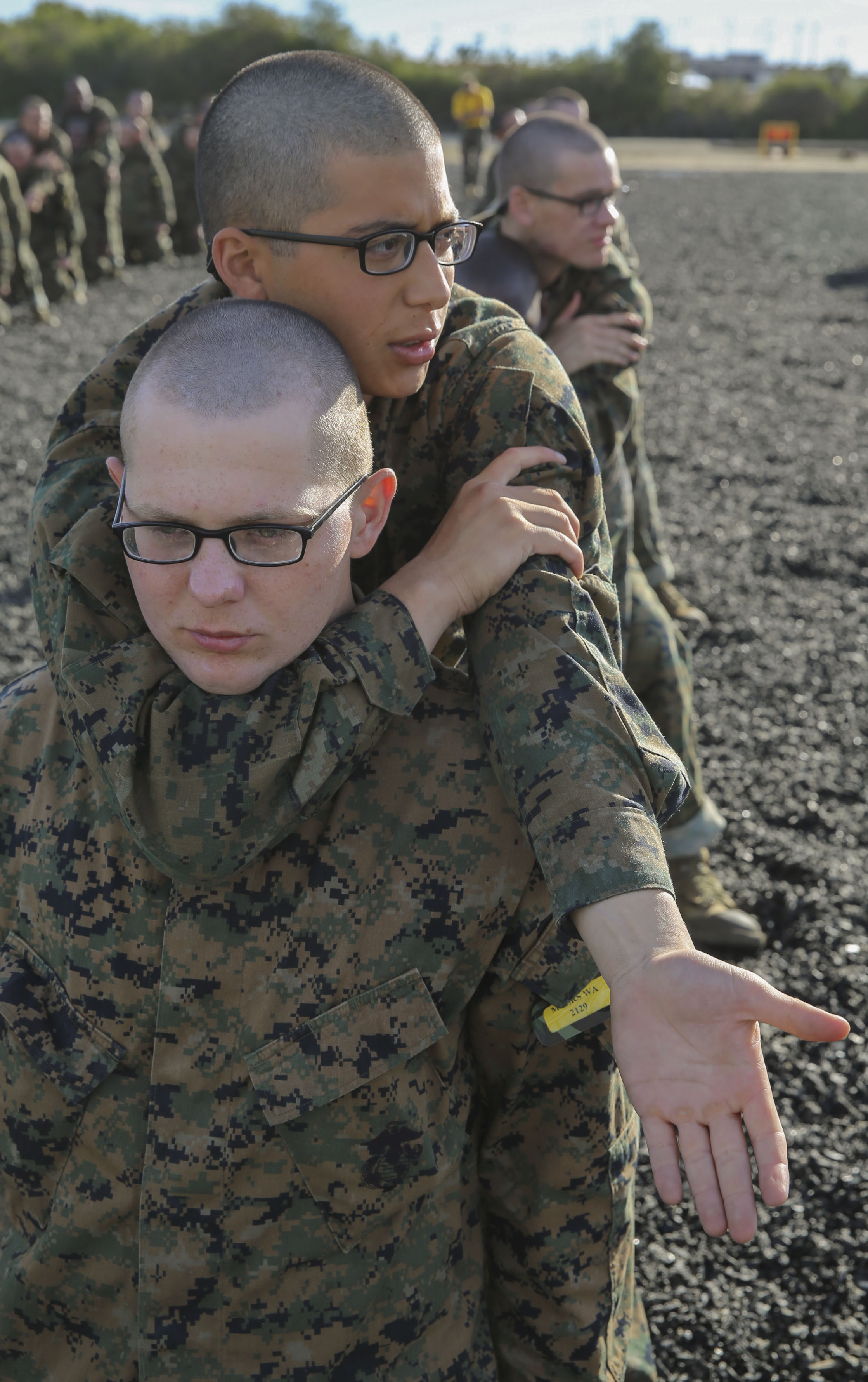 Co. F MCMAP chokes and counters/knife techniques