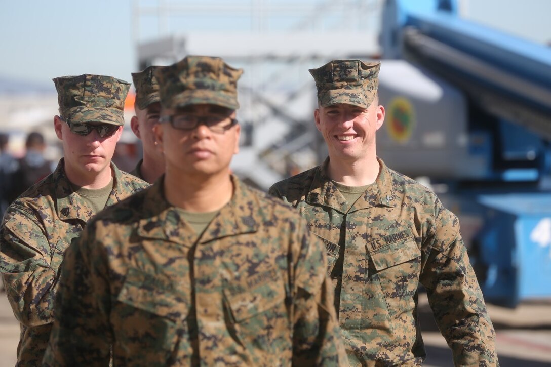 NAVAL BASE SAN DIEGO, California (Dec. 2, 2015) – U.S. Marines and Sailors with the Boxer Amphibious Ready Group and the 13th Marine Expeditionary Unit began loading up on ship for their Certification Exercise, the final stepping stone before deployment into the Pacific and Central areas of operation, Dec. 2, 2015. CERTEX will test the unit's ability to complete each of its mission essential tasks and determine if the unit is prepared to deploy. (U.S. Marine Corps photo by Sgt. Paris Capers/Relesed)