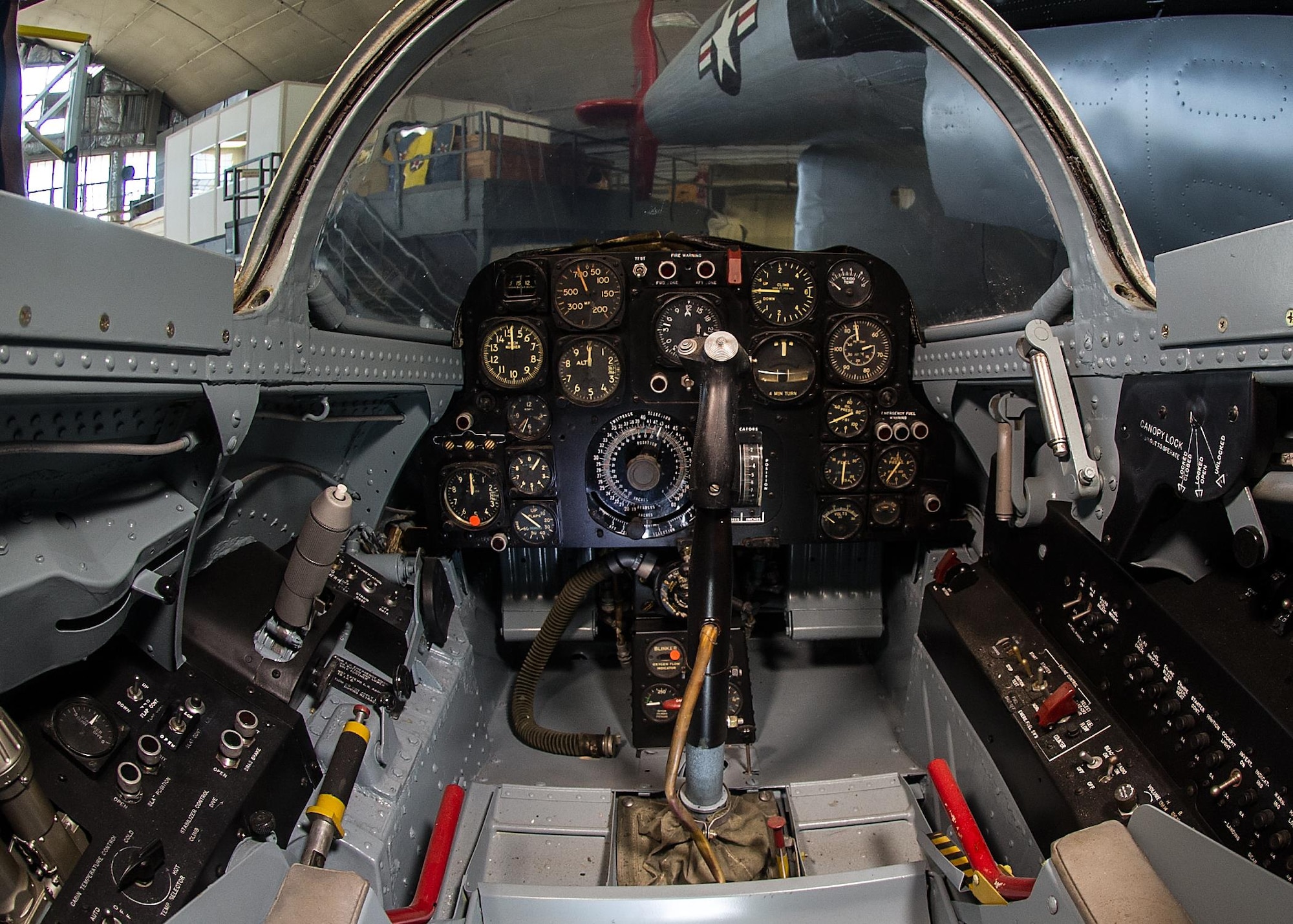Bell X-5 cockpit at the National Museum of the United States Air Force. (U.S. Air Force photo by Ken LaRock)