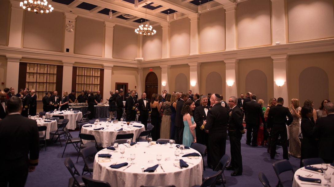 Chaplains of the National Capital Region gathered at Crawford Hall in Marine Barracks Washington on Dec. 3, 2015 to celebrate the 240th Anniversary of the Navy Chaplain Corps. Every year chaplains from around the world gather to celebrate the anniversary of the Navy Chaplain Corps.